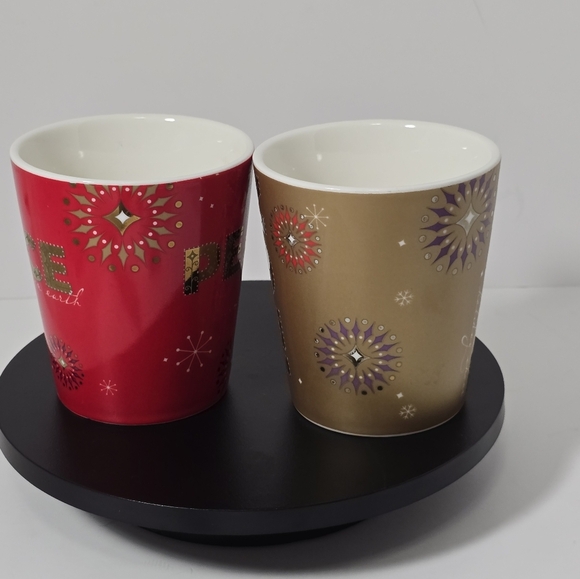 Starbucks 2006 cups mugs peace noel lot of 2 - Picture 3 of 6